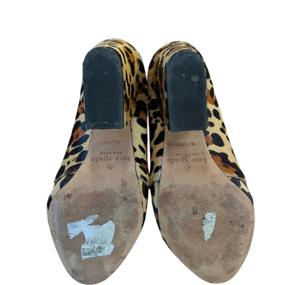Kate Spade Leopard Print Calf Fur Ankle Bootie Size 6.5 - Picture 6 of 13